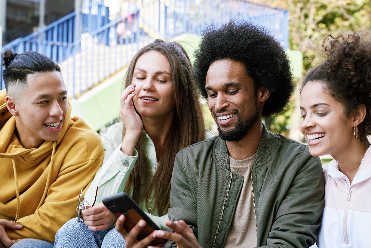 Group of smiling people